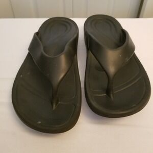Aetrex Sandals Black Thong Flip Flops Womens Size 9 Post-Workout